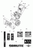 Murray 1695871 - Brute 27" Dual Stage Snow Thrower (2010) Ersatzteile Decals Group (2989394)