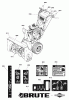 Murray 1695874 - Brute 33" Dual Stage Snow Thrower (2010) Ersatzteile Decals (2989422)