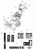 Murray 1695931 - Brute 29" Dual Stage Snow Thrower (2010) Ersatzteile Decals Group (2989401)
