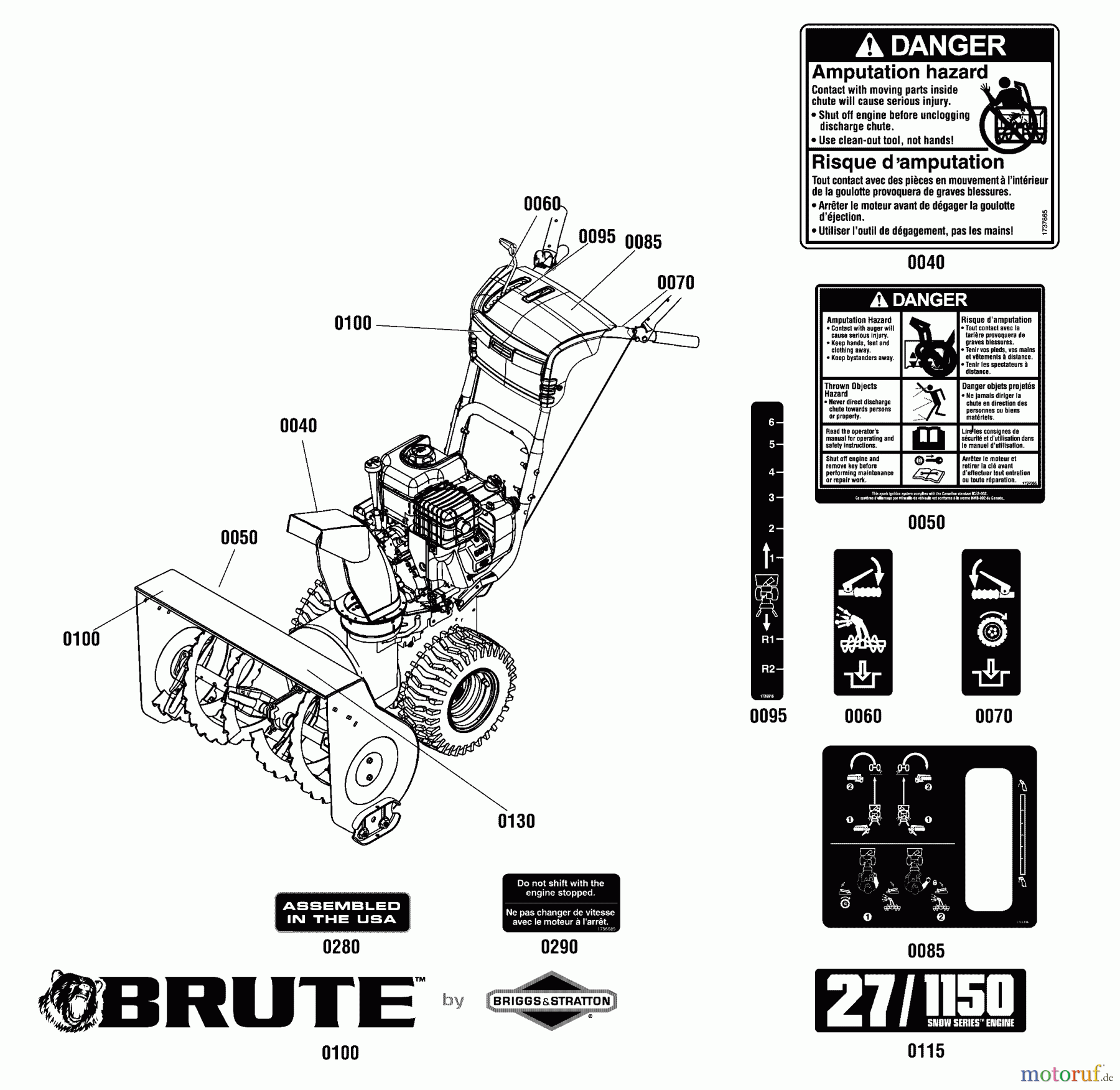 Murray Schneefräsen 1696281-00 - Brute 27