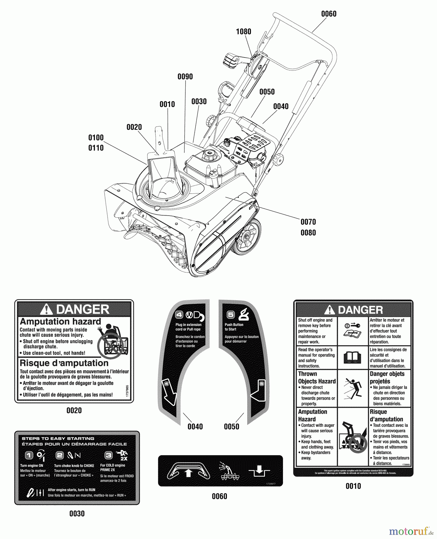 Murray Schneefräsen 1696314-00 (SS22E) - Briggs & Stratton 22