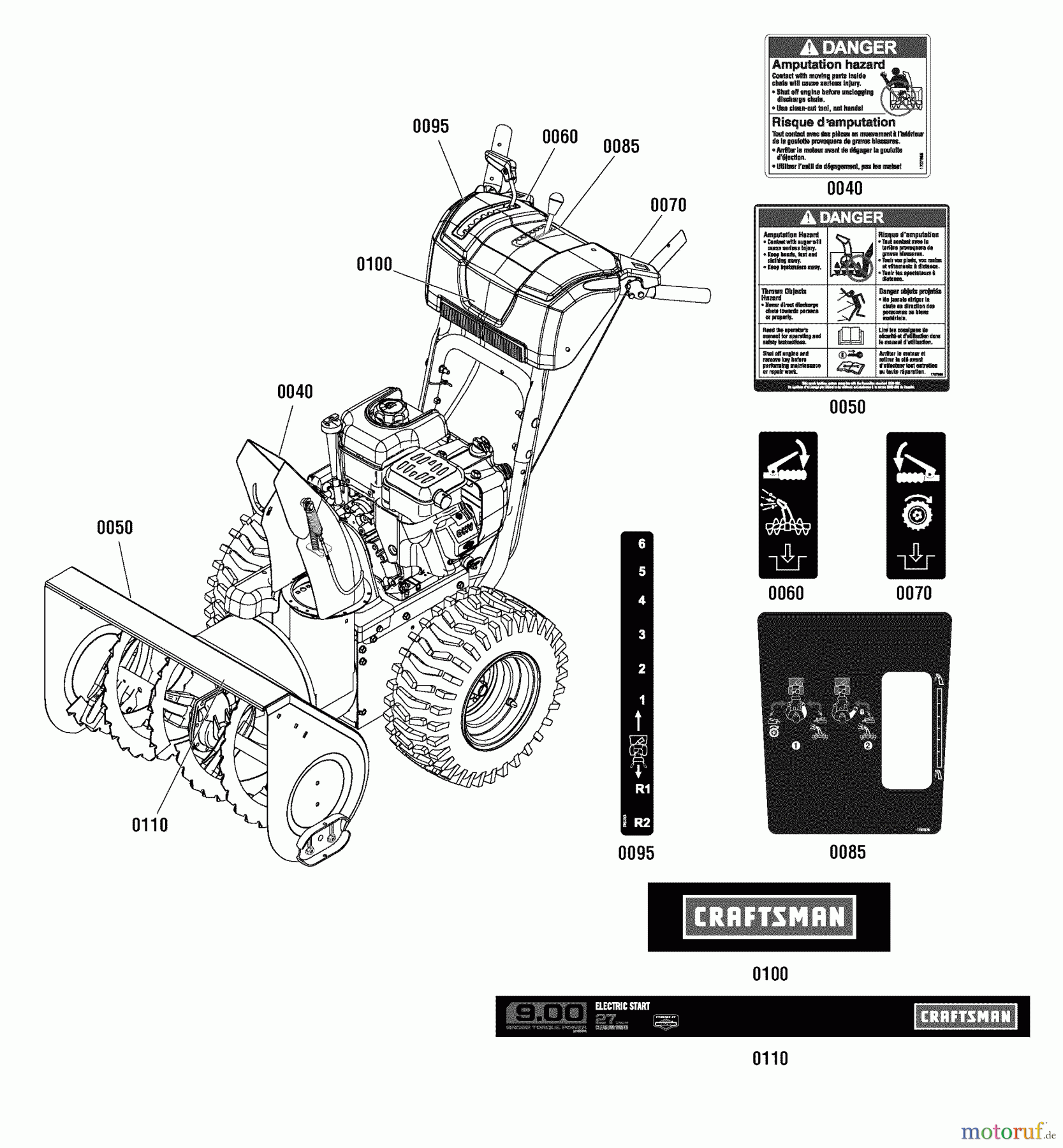 Murray Schneefräsen 536.886180 (1696146) - Craftsman 27