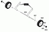 Murray 620000x30NB - 20" Single Stage Snow Thrower (2003) Ersatzteile Wheel Assembly
