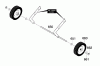 Murray 620301x79E - B&S/ 20" Single Stage Snow Thrower (2001) (Spirit) Ersatzteile Wheels