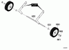 Murray 620351x4NA - 20" Single Stage Snow Thrower (2003) Ersatzteile Wheels