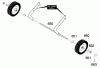 Murray 621301x89B - Yard King Performance 21" Single Stage Snow Thrower (2001) Ersatzteile Wheels