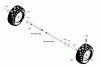 Murray 627108x5A - 27" Dual Stage Snow Thrower (2003) Ersatzteile Wheels