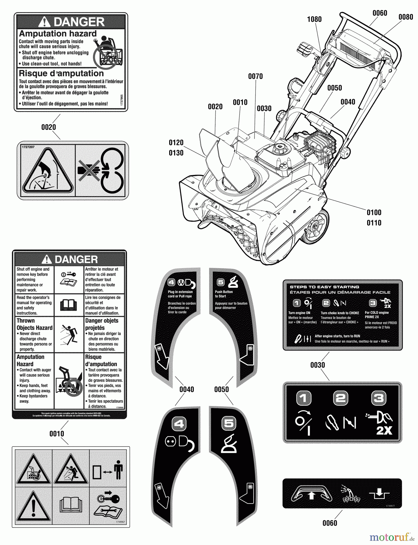 Murray Schneefräsen 922S (1696162-00) - Briggs & Stratton 22