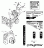 Murray 824EX (1695979) - 24" Dual Stage Snowthrower (2011) Ersatzteile Decals Group (2989992)