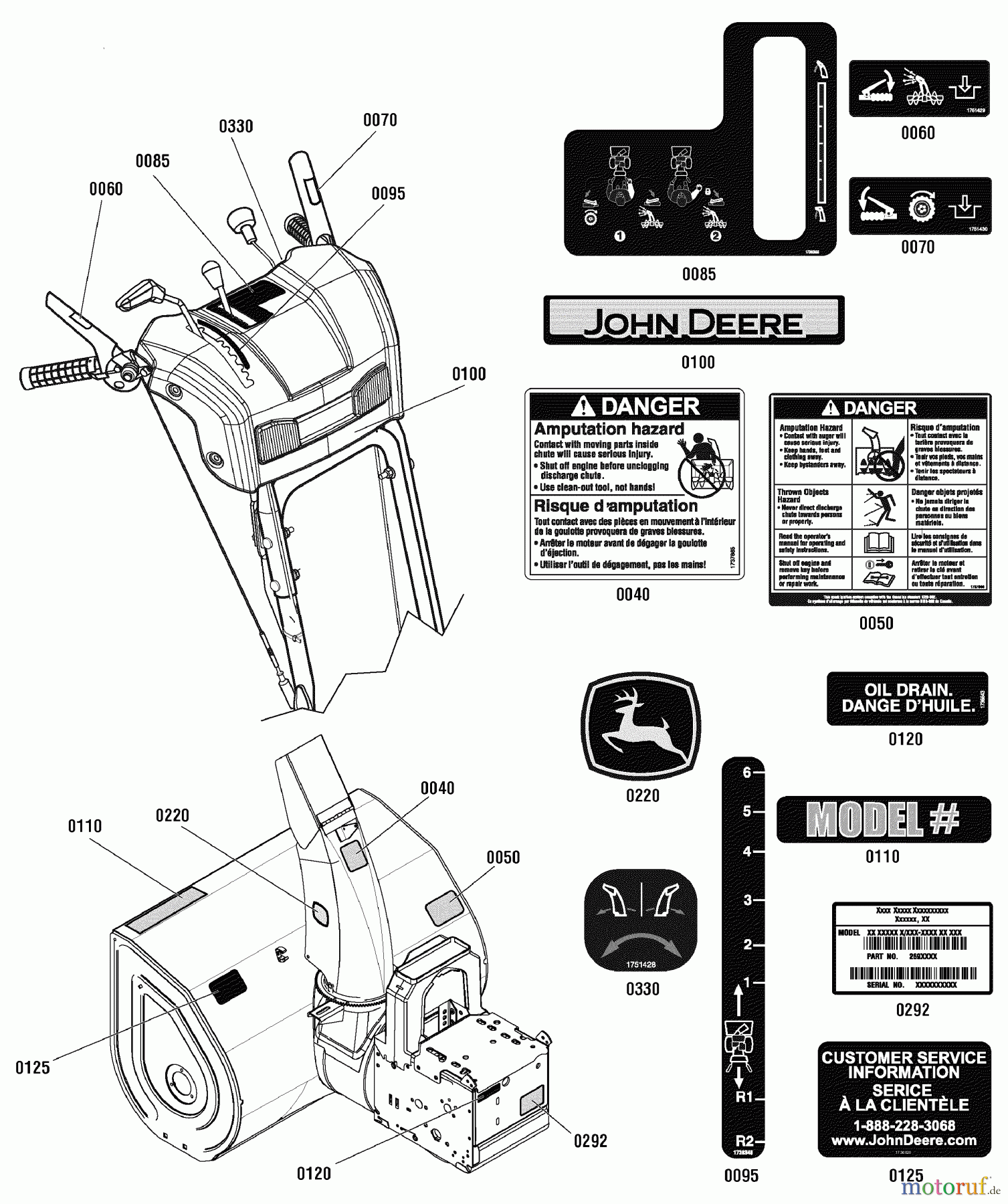 Murray Schneefräsen 827E (LP37056) (1696042) - John Deere 27