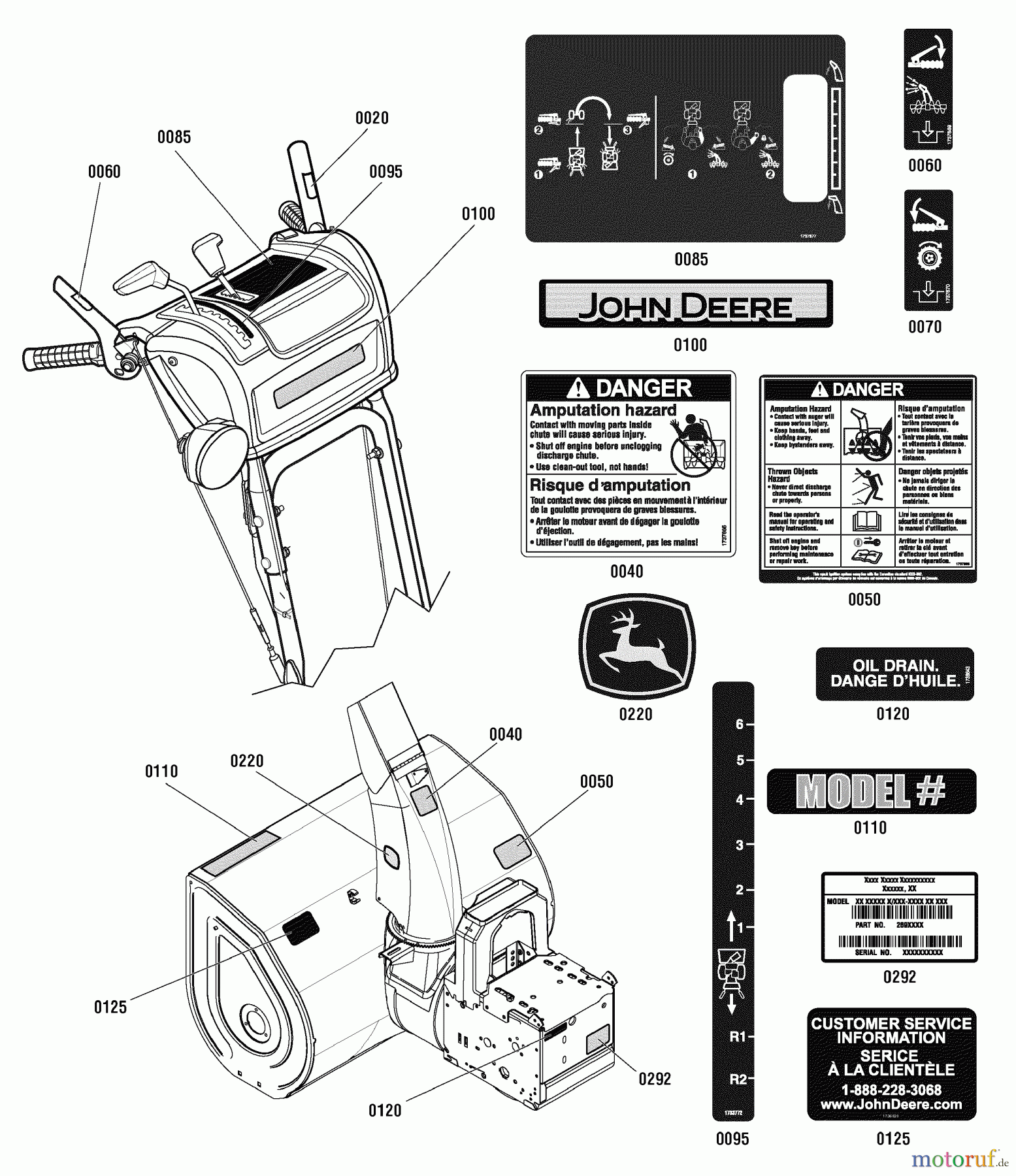 Murray Schneefräsen 928E (LP18977) (1695622) - John Deere 28