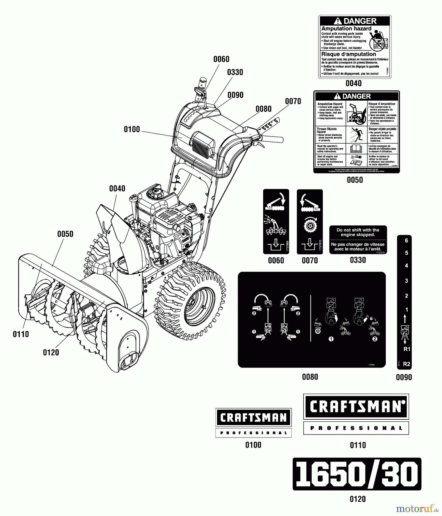 Murray Schneefräsen C950-52133-0 (1696103) - Craftsman 30