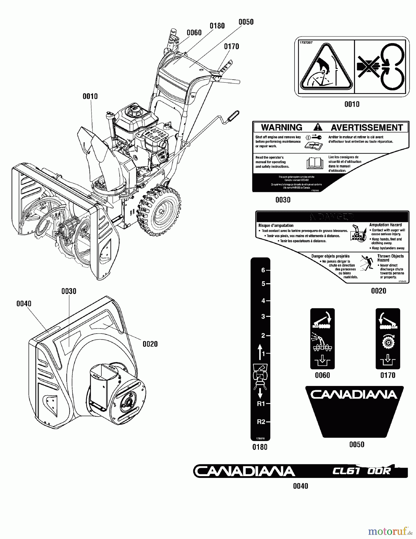 Murray Schneefräsen CL61900R (1696227-00) - Canadiana 24