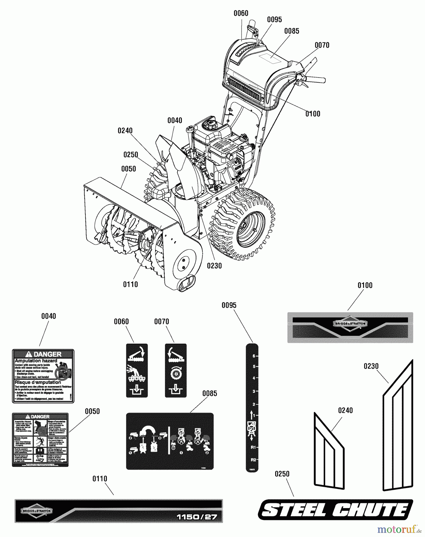 Murray Schneefräsen M1227E (1696083) (1150/27) - B&S 27