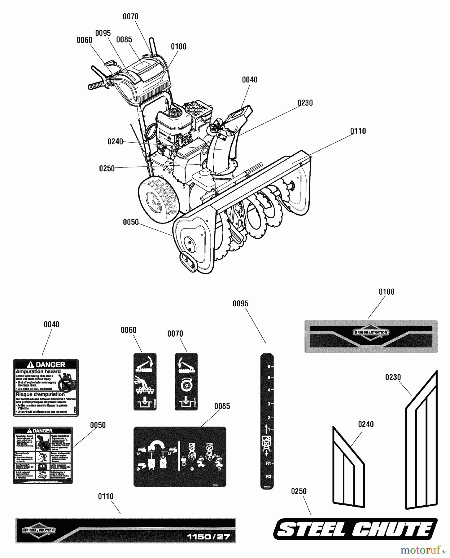 Murray Schneefräsen M1227E (1695906) (1150/27) - B&S 27
