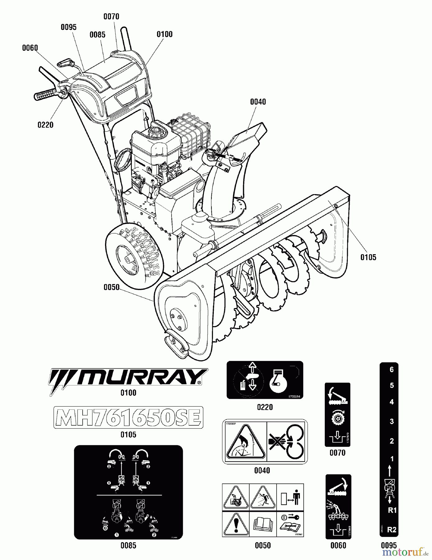 Murray Schneefräsen MH761650SE (1696201-00) - Murray 30