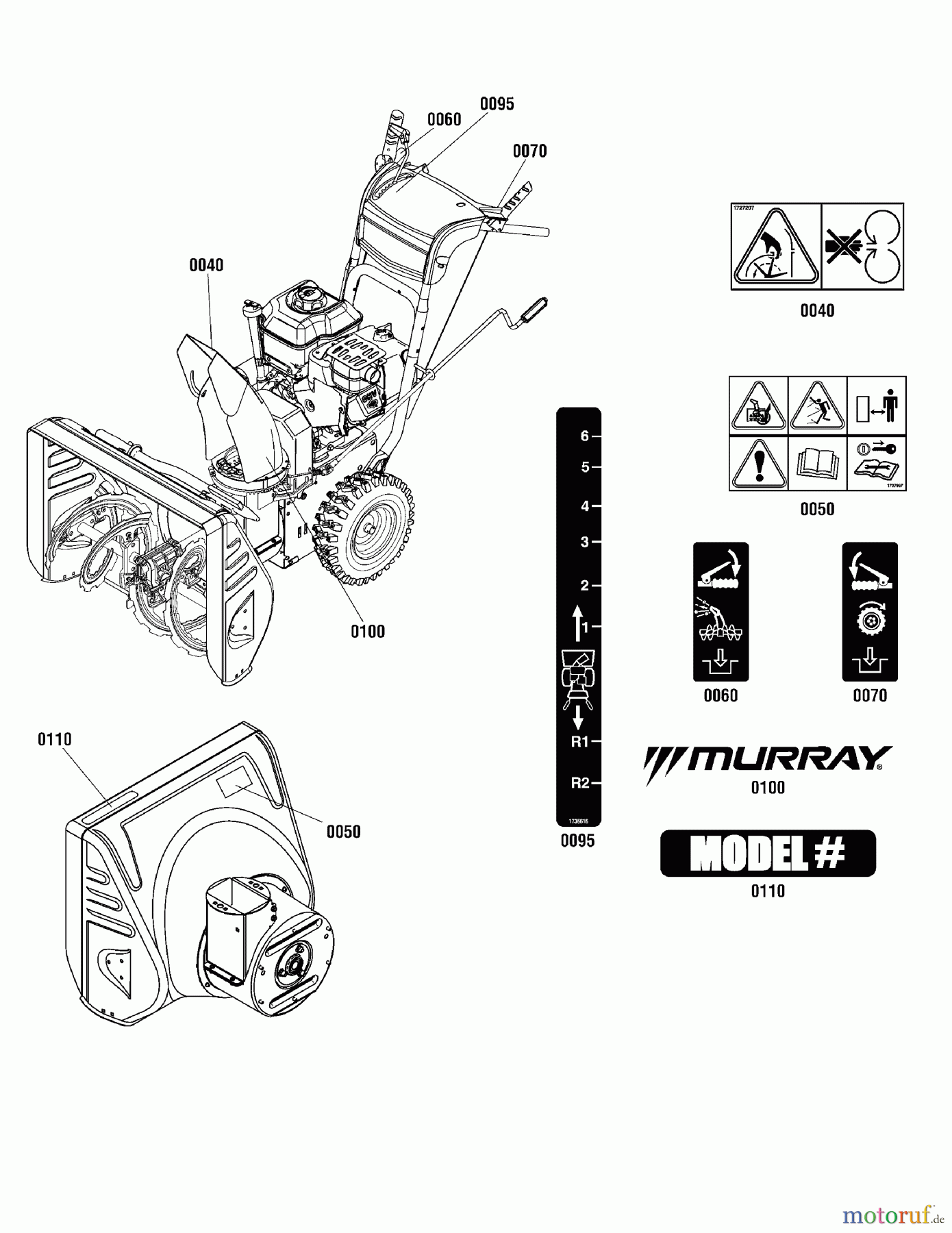 Murray Schneefräsen ML61900R (1696199-00) - Murray 24