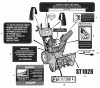 Murray ST1028 (628104x16B) - Frontier 28" Dual Stage Snow Thrower (2004) Ersatzteile Decals