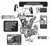 Murray ST1332 (632130x16B) - Frontier 32" Dual Stage Snow Thrower (2004) Ersatzteile Decals