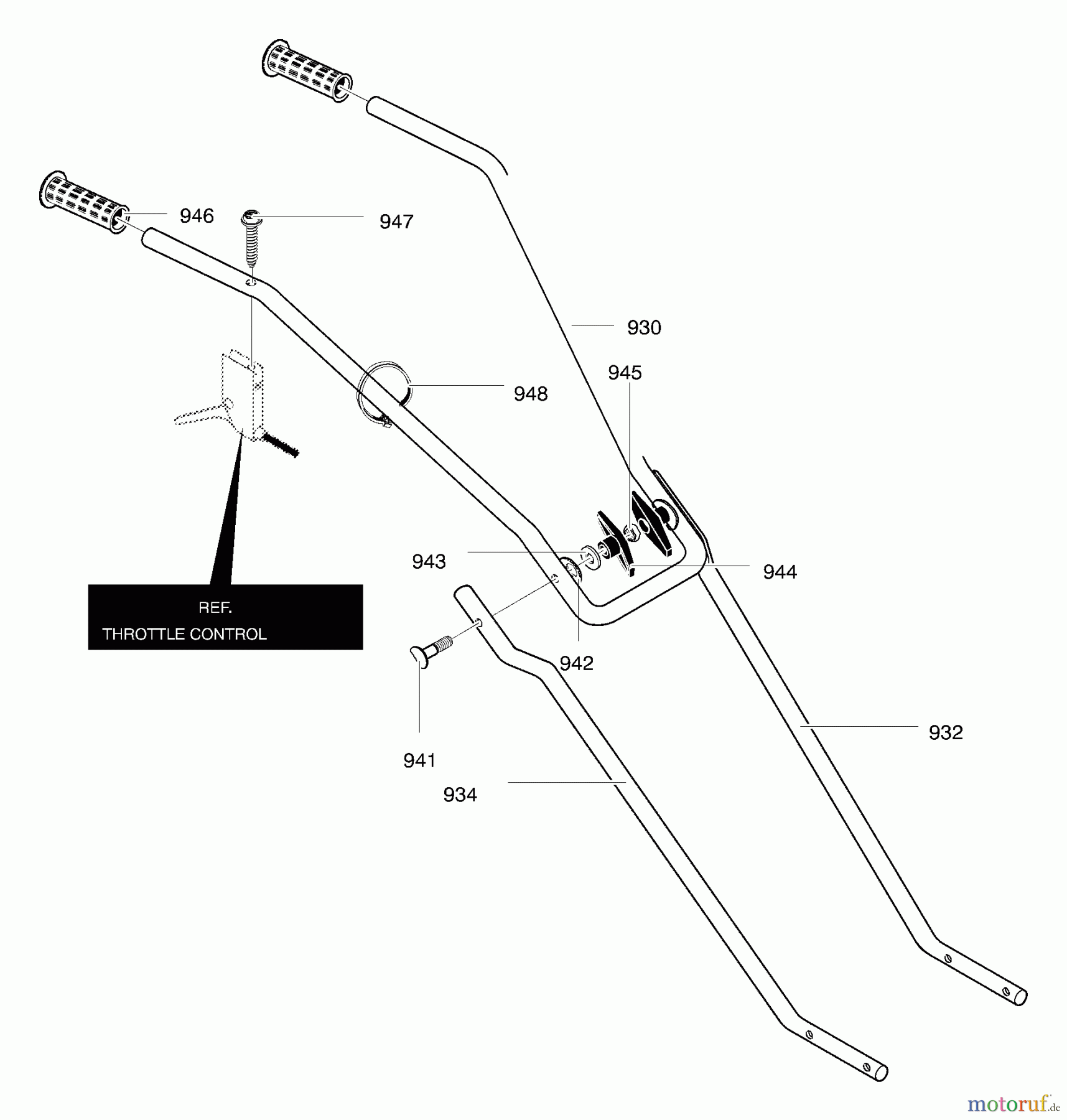  Murray Motorhacken und Kultivierer 11052x30B - Murray Cultivator (2000) Handle Assembly