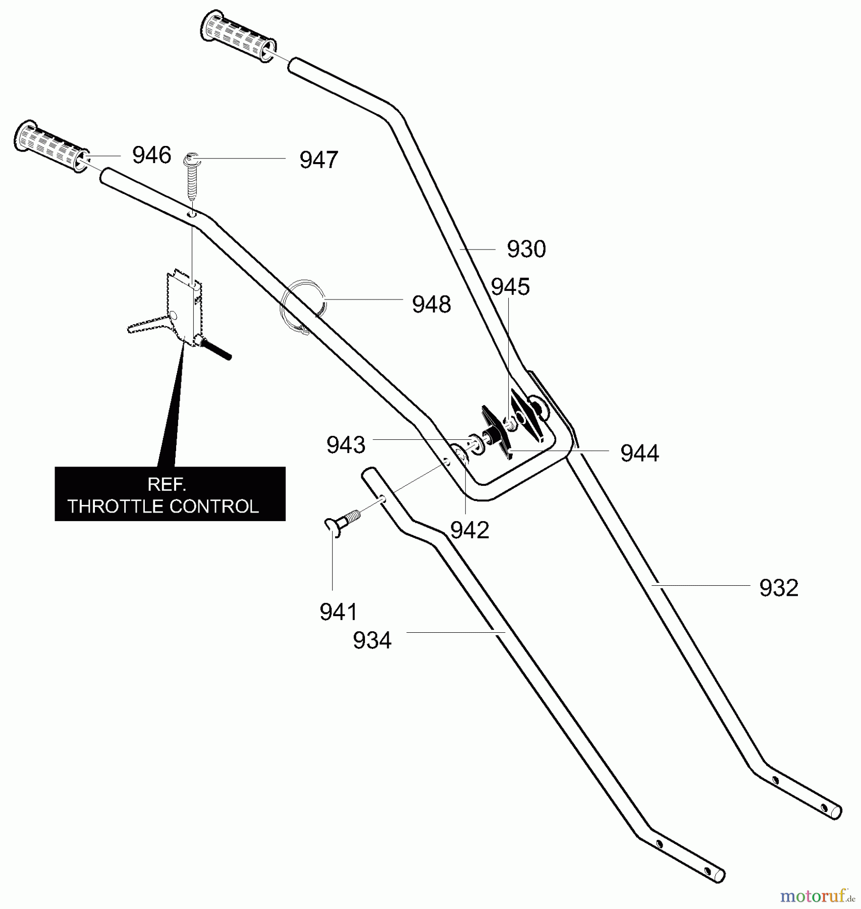 Murray Motorhacken und Kultivierer 11052x30C - Murray Cultivator (2001) Handle Assembly