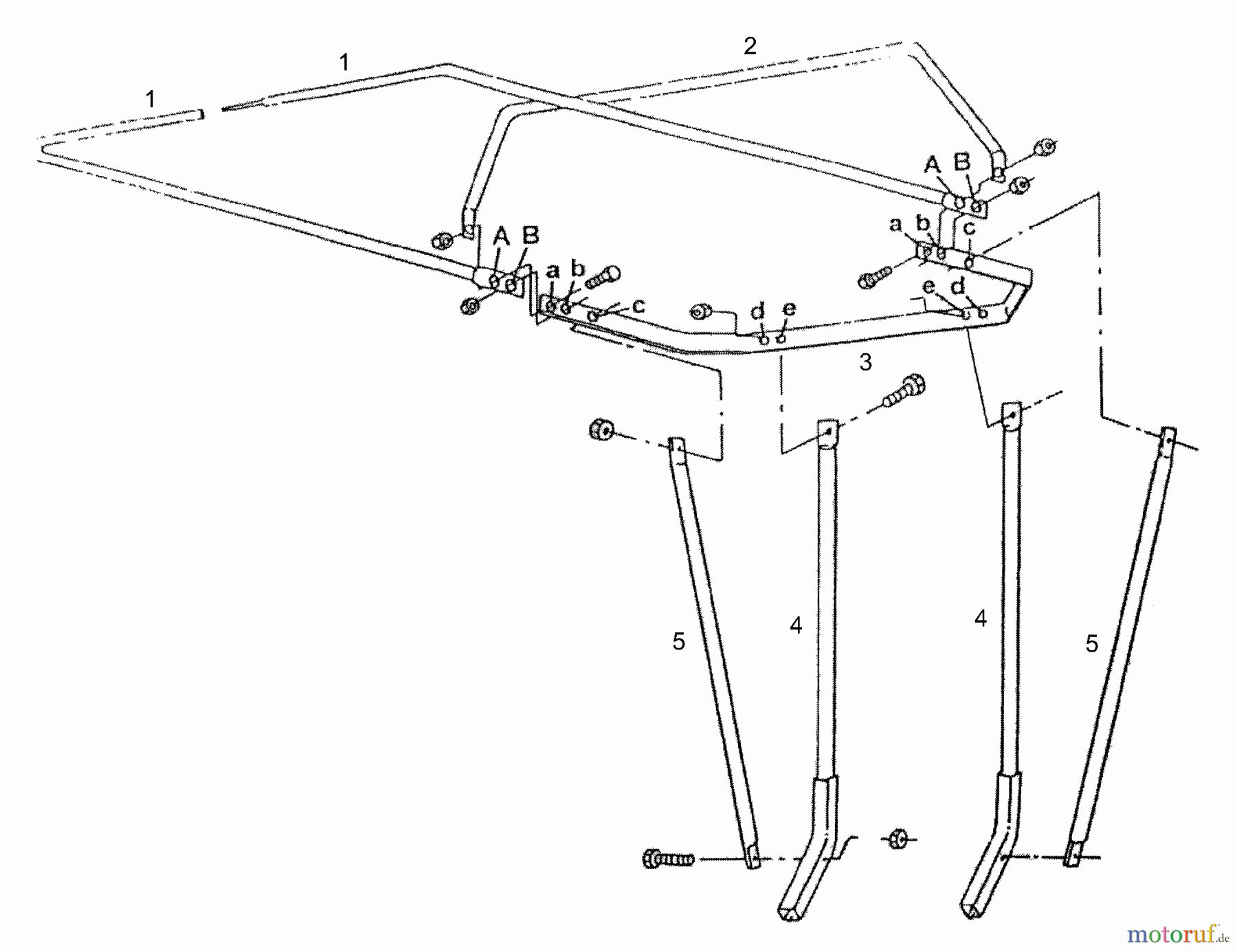 Murray Rasenmäherzubehör 243001x00 - Murray Sunshade (2001) Frame Assembly