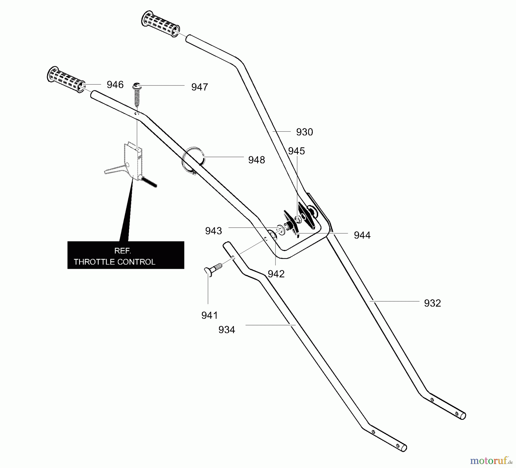 Murray Motorhacken und Kultivierer 11052x6C - Murray Ultra Cultivator (2002) Handle Assembly