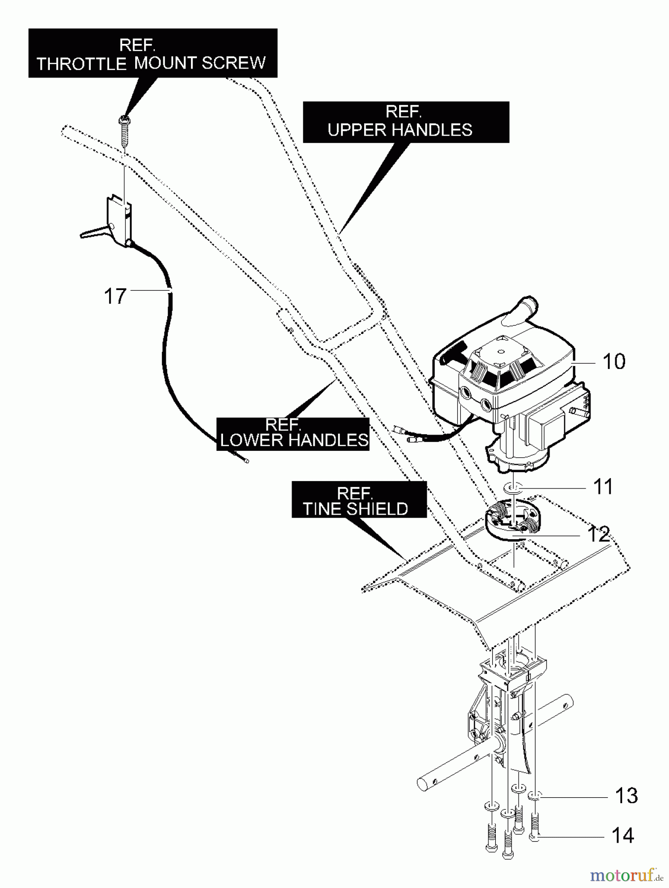  Murray Motorhacken und Kultivierer 11052x92B - B&S/Murray Cultivator (2000) (Walmart) Engine Mount