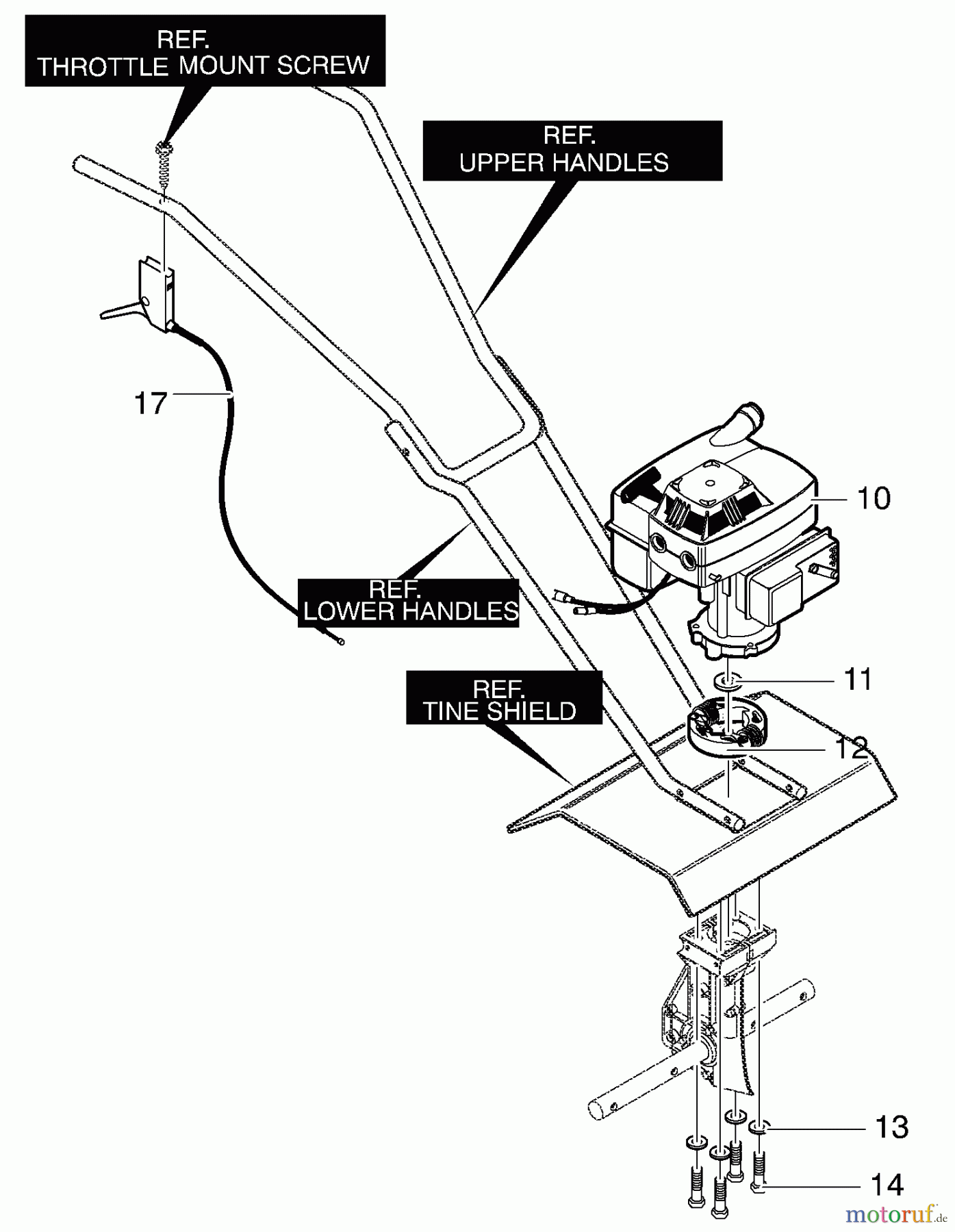 Murray Motorhacken und Kultivierer 11052x92C - B&S/Murray Cultivator (2001) (Walmart) Engine Mount