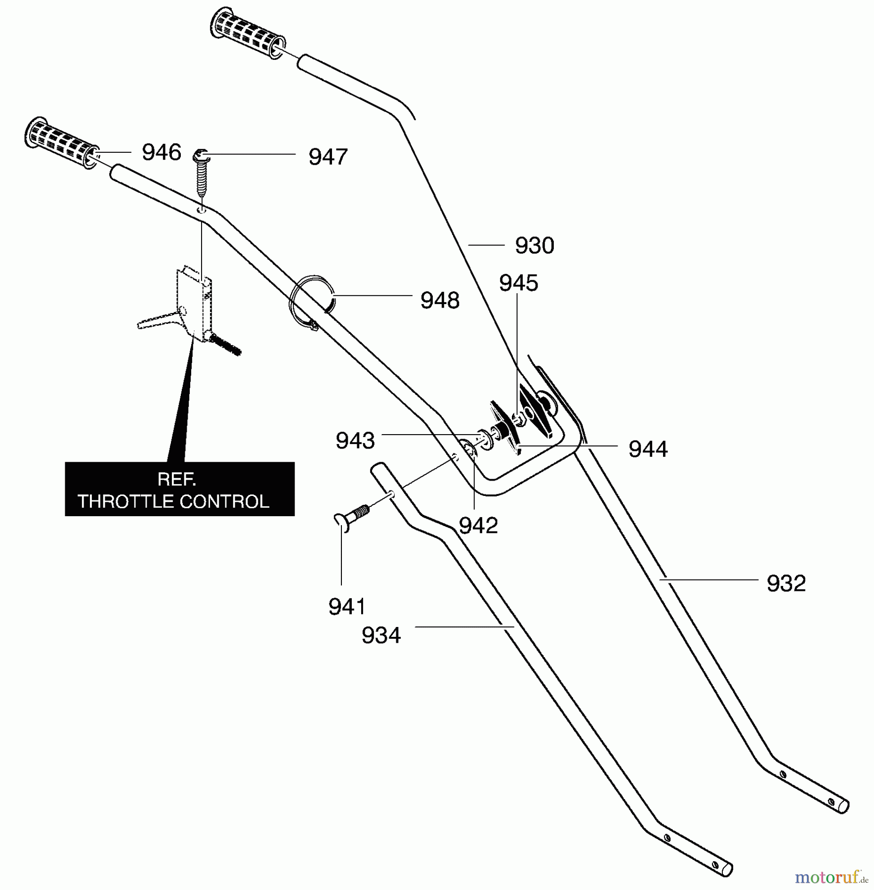 Murray Motorhacken und Kultivierer 11052x92C - B&S/Murray Cultivator (2001) (Walmart) Handle Assembly