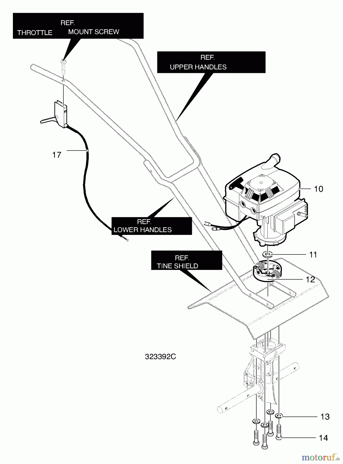  Murray Motorhacken und Kultivierer 11052x92D - B&S/Murray Cultivator (2003) (Walmart) Engine Mount