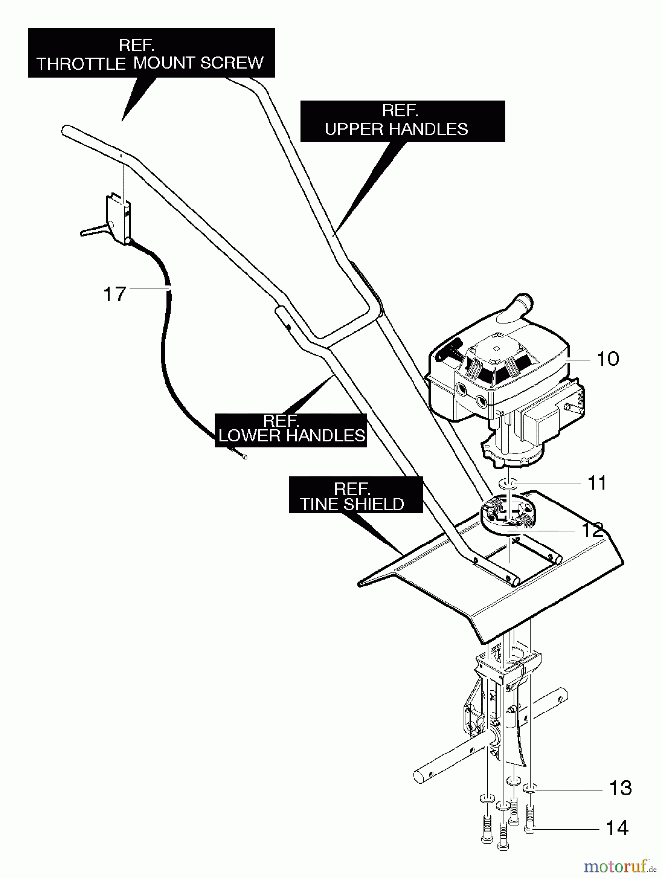 Murray Motorhacken und Kultivierer 11053x92A - B&S/Murray Cultivator (2005) (Walmart) Engine Mount