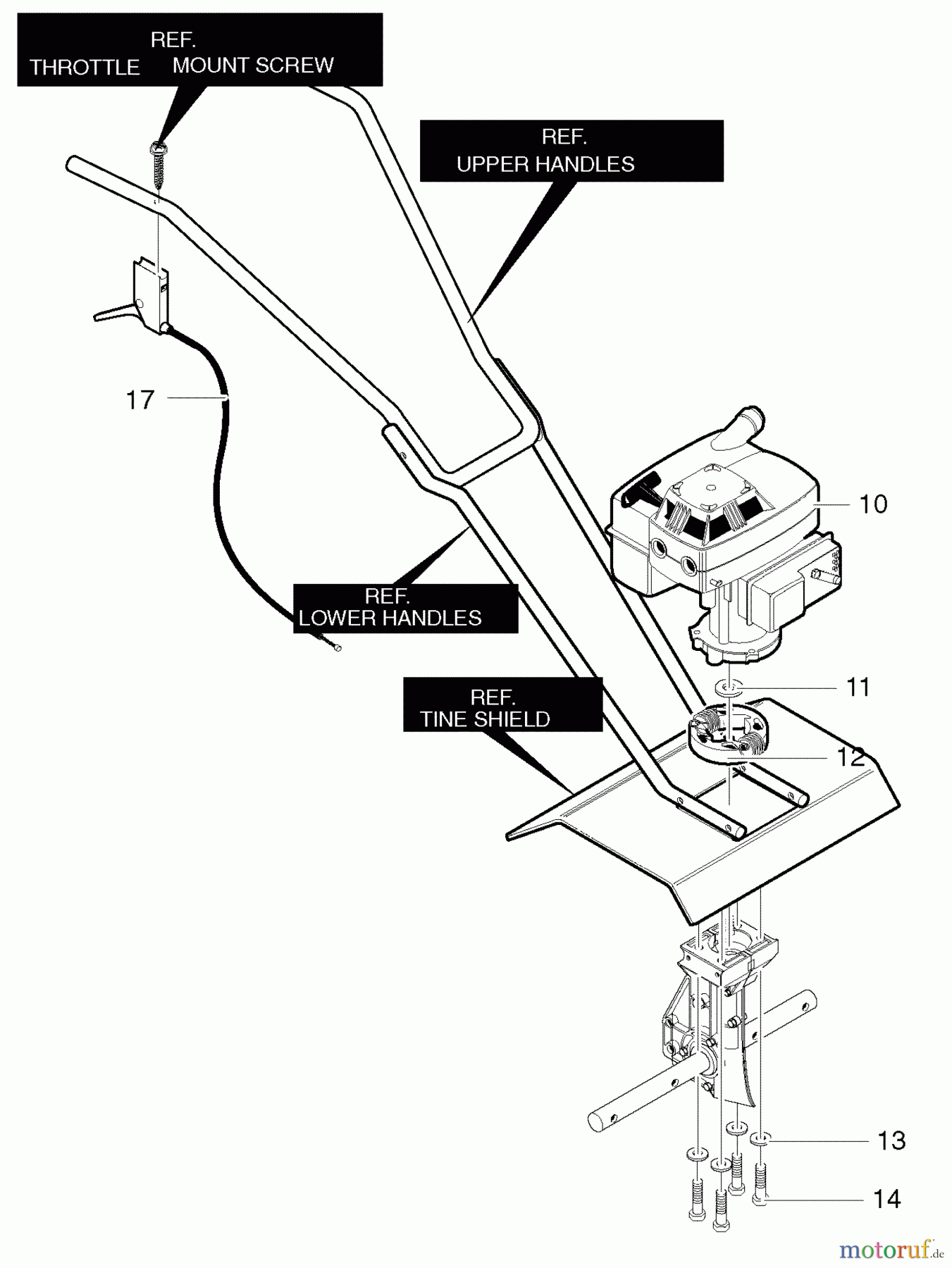Murray Motorhacken und Kultivierer C950-62909-3 - Craftsman Cultivator (2005) (Sears) Engine