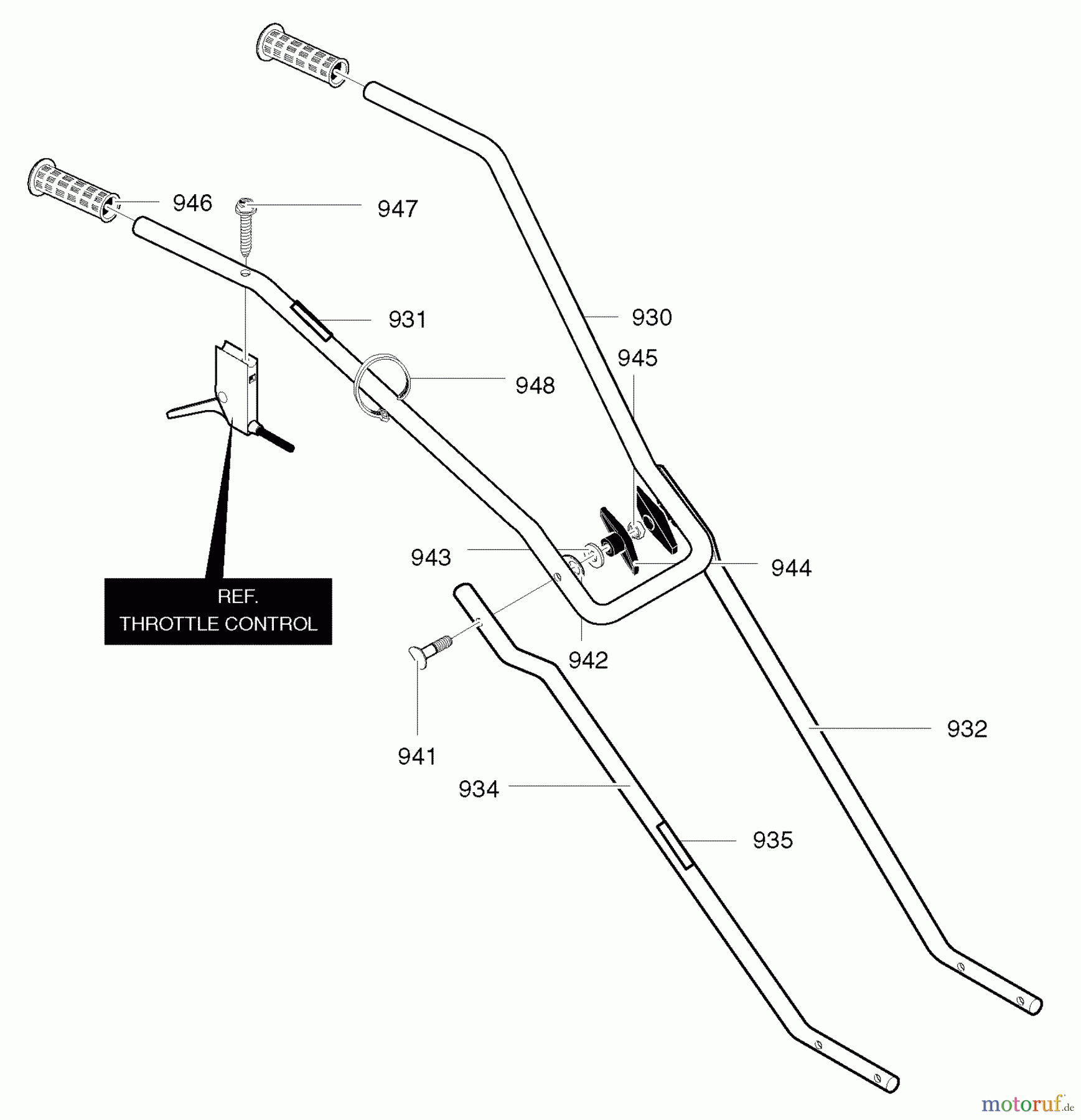 Murray Motorhacken und Kultivierer C950-62909-3 - Craftsman Cultivator (2005) (Sears) Handle