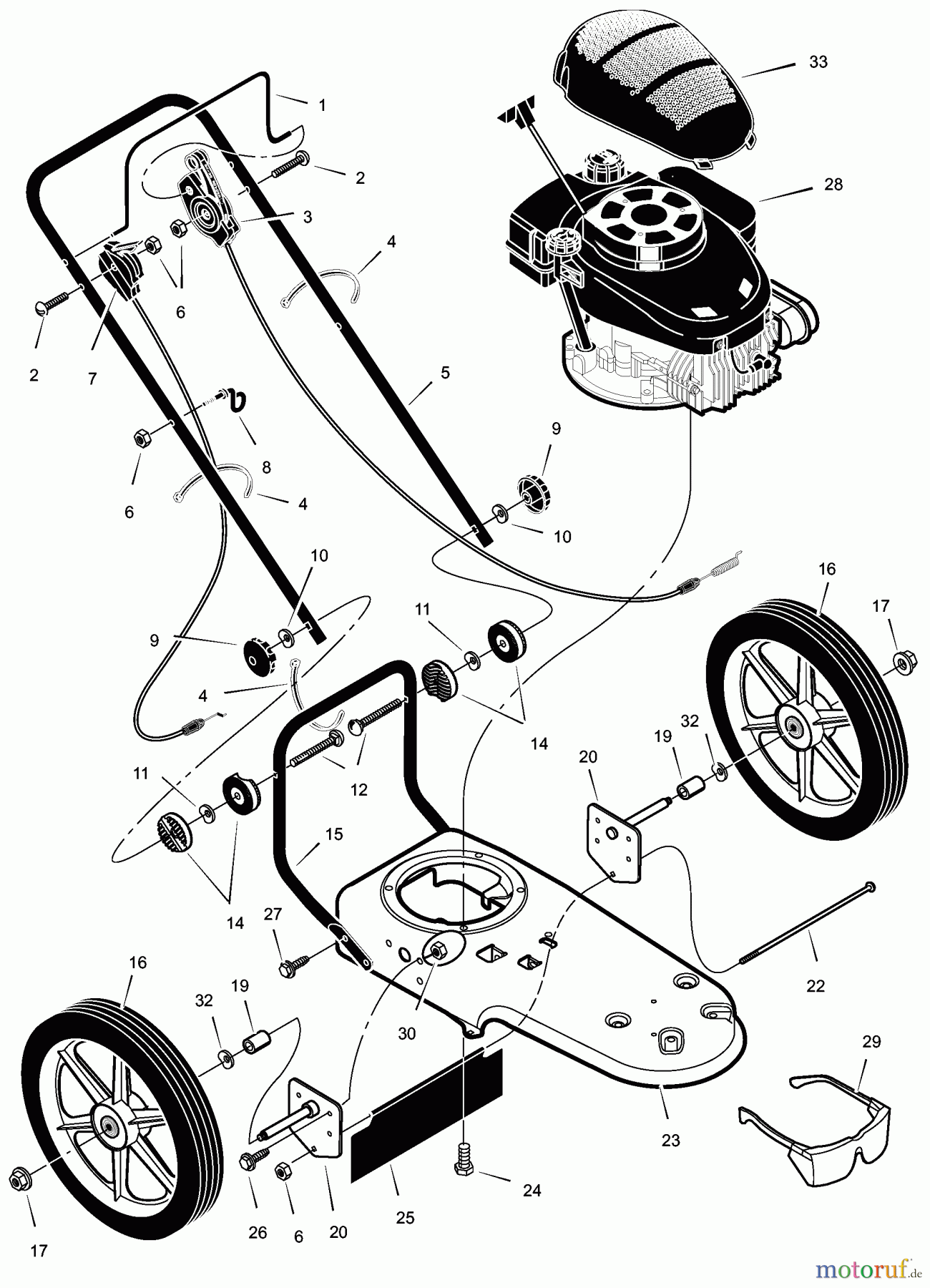 Murray Trimmer zum Schieben TM6000x31NA - Scotts Walk-Behind String Trimmer (2003) (Home Depot) Mower Housing Assembly