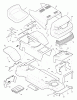 Murray 40706B - 40" Lawn Tractor (1996) Ersatzteile Chassis & Hood