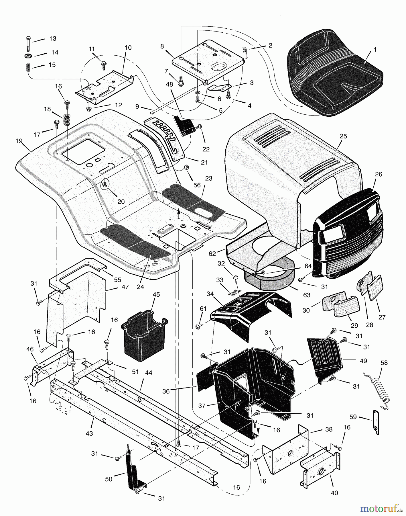 Murray Rasen- und Gartentraktoren 425013x92A - B&S/Murray 42