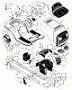Murray 42534A - 42" Lawn Tractor (1997) Ersatzteile Chassis & Hood