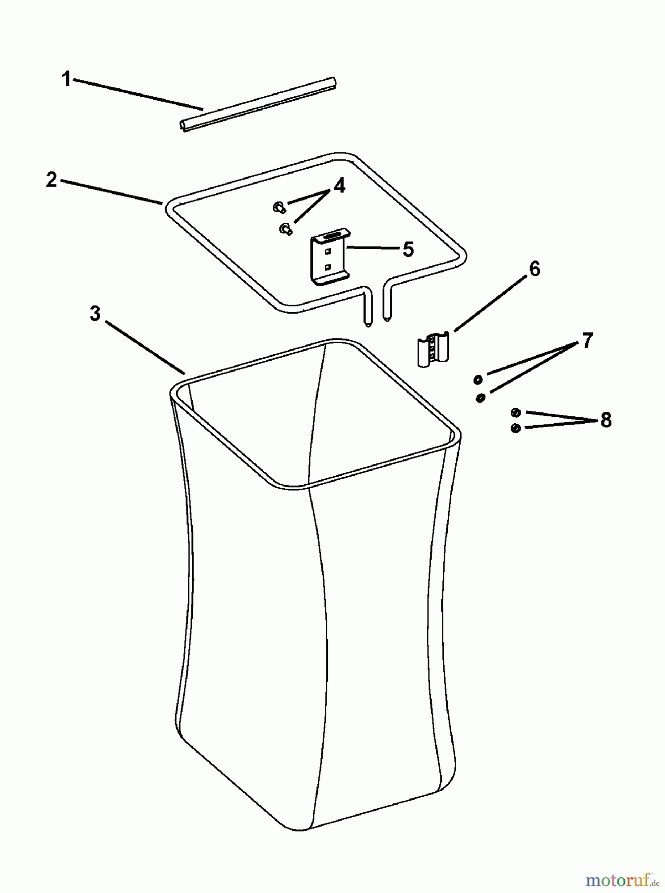  Murray Rasenmäherzubehör 7600070 - Murray Triple Bag Grass Catcher (2010) Grass Bag Assembly