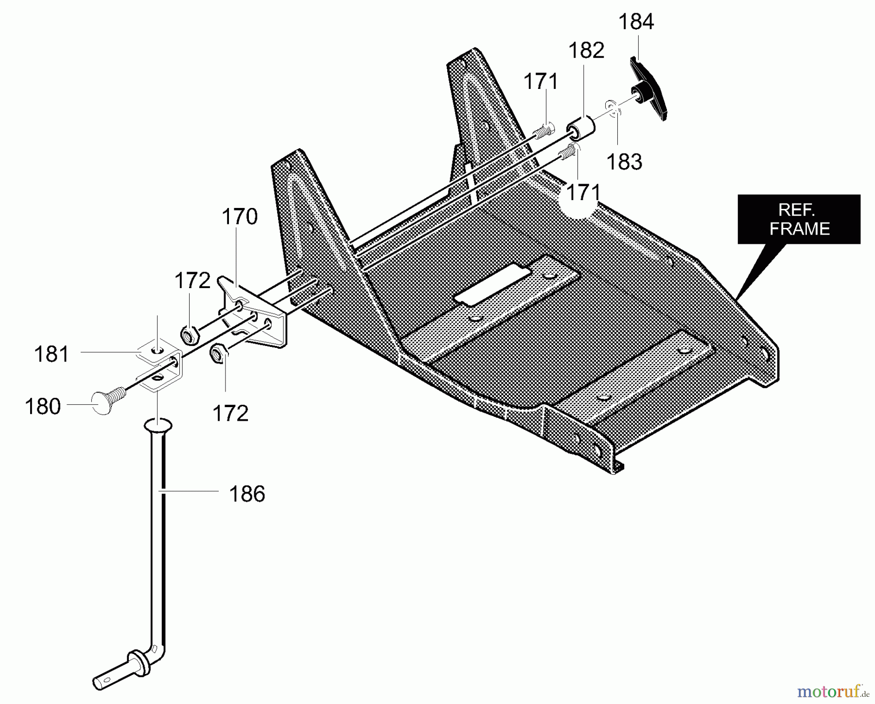 Murray Kantenschneider 13052x10A - B&S/Murray Edger (2000) (Western Auto) Curb Hop Mount Assembly