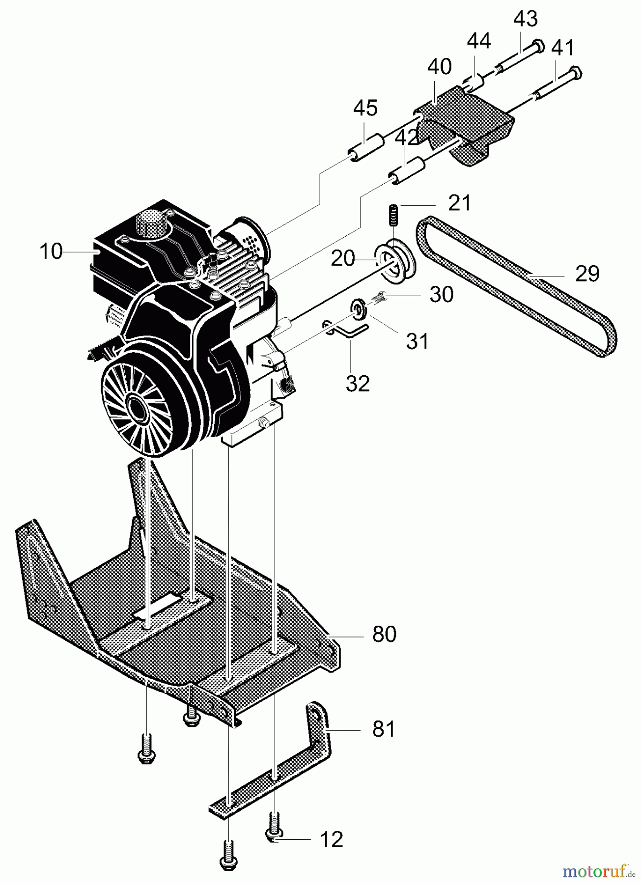 Murray Kantenschneider 13052x10A - B&S/Murray Edger (2000) (Western Auto) Engine Mount