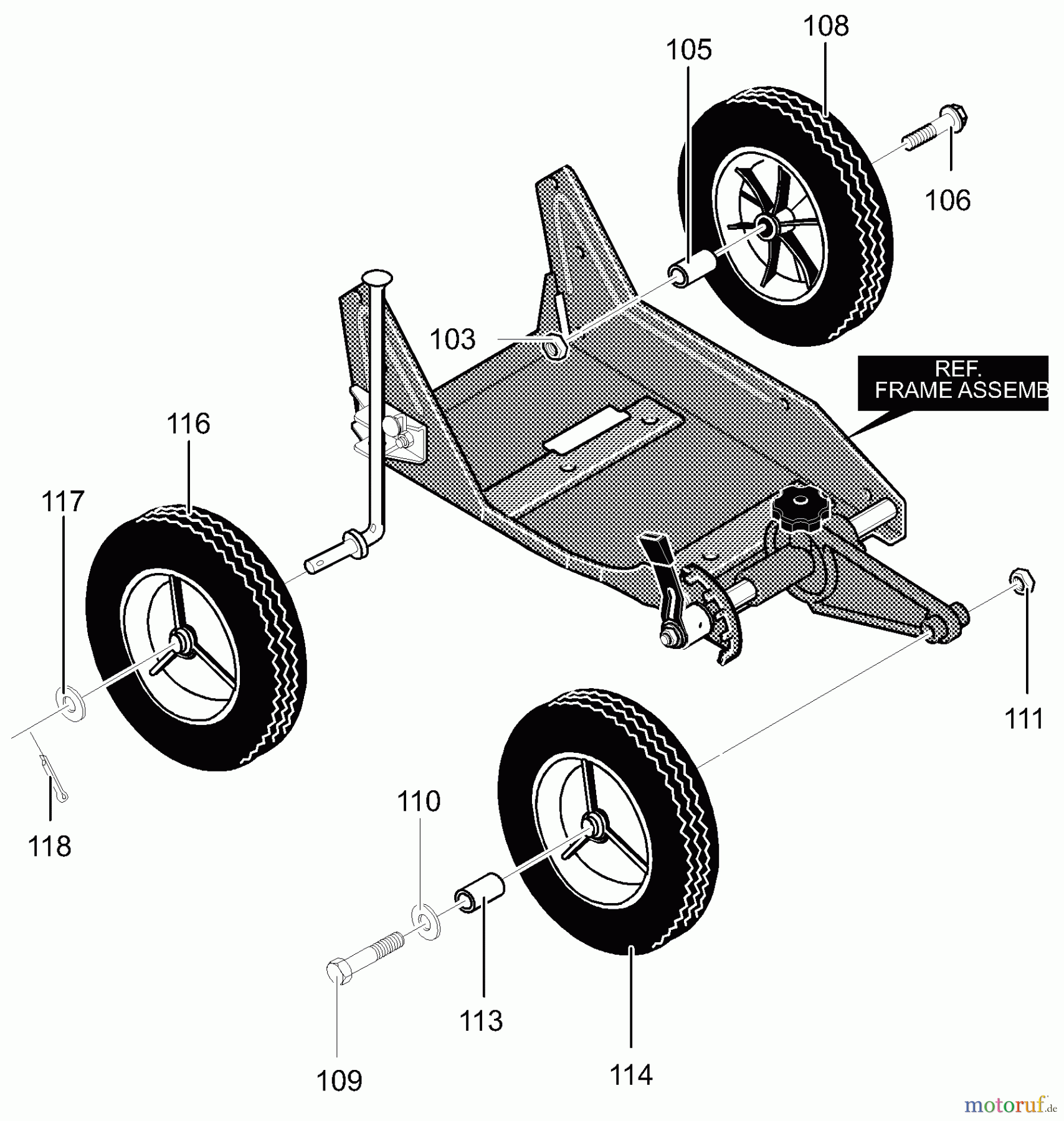 Murray Kantenschneider 13052x10A - B&S/Murray Edger (2000) (Western Auto) Wheel Assembly
