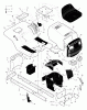 Murray 42583B - 42" Lawn Tractor (1999) Ersatzteile Chassis & Hood