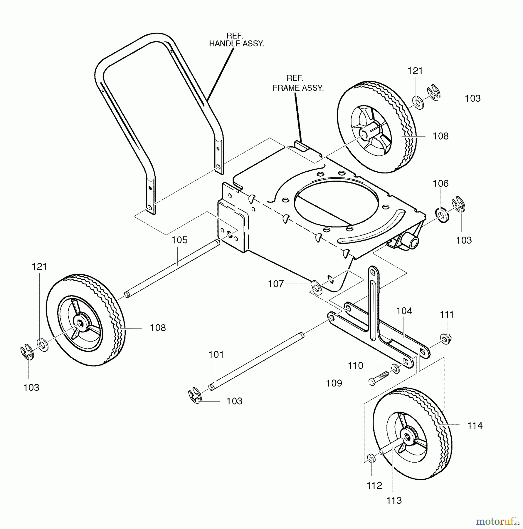 Murray Kantenschneider 536.772321 (77232100NC) - Craftsman Edger (2007) (Sears) Wheel Assembly