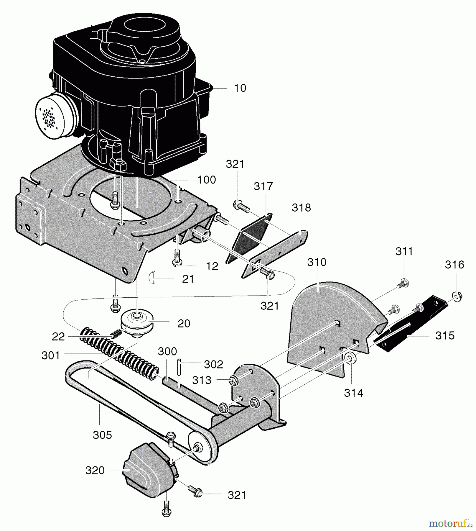 Murray Kantenschneider 536.772321 - Craftsman Edger (2006) (Sears) Frame Assembly