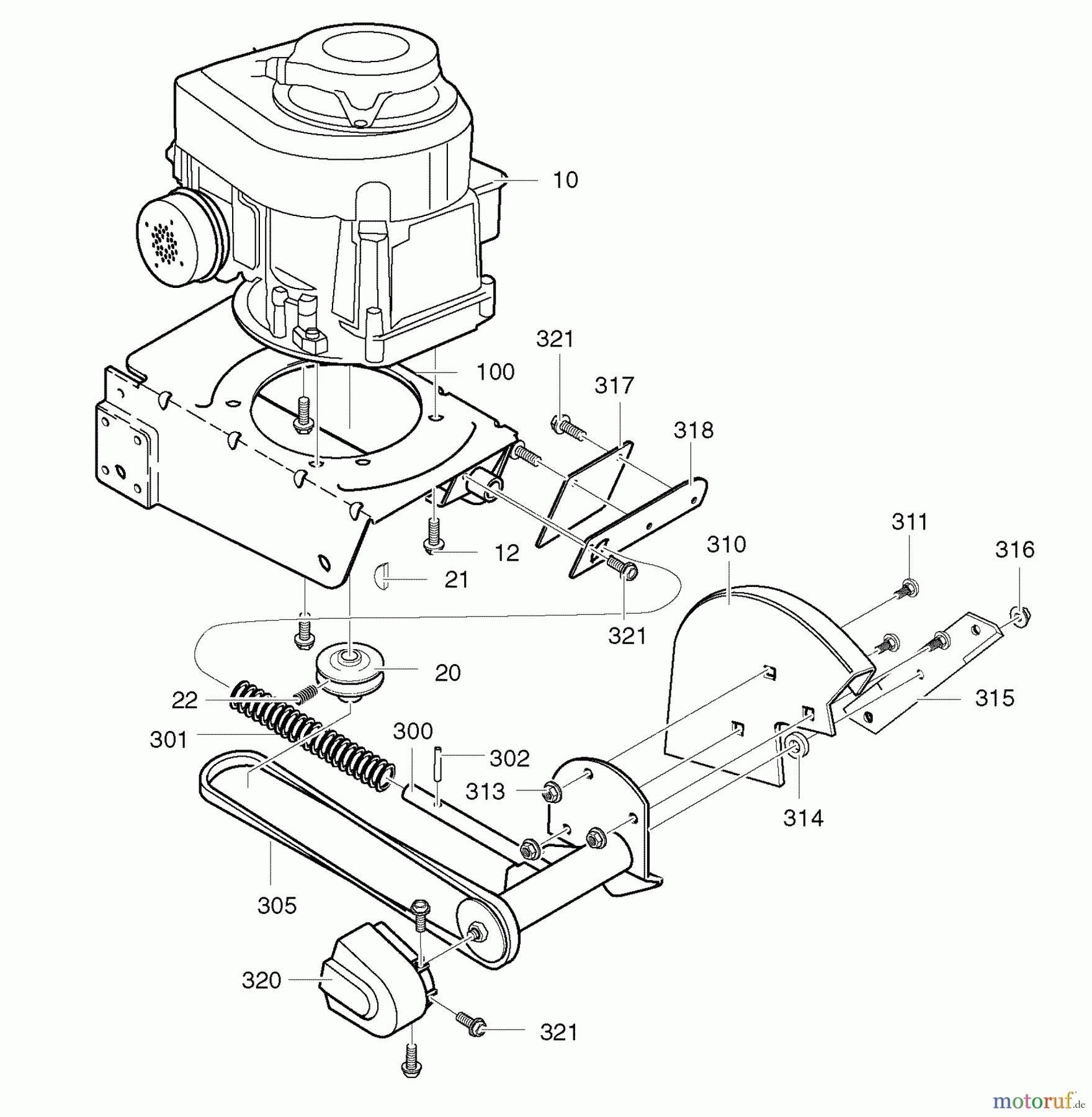 Murray Kantenschneider 536.772330 (77233000NA) - Craftsman Edger (2007) (Sears) Frame Assembly