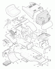 Murray 42830B - 42" Lawn Tractor (1996) Ersatzteile Chassis & Hood