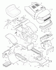 Murray 42915x62A - B&S/ 42" Lawn Tractor (1996) (Home Base) Ersatzteile Chassis & Hood