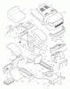 Murray 42916x7B - Scotts 42" Lawn Tractor (1996) (Home Depot) Ersatzteile Chassis & Hood