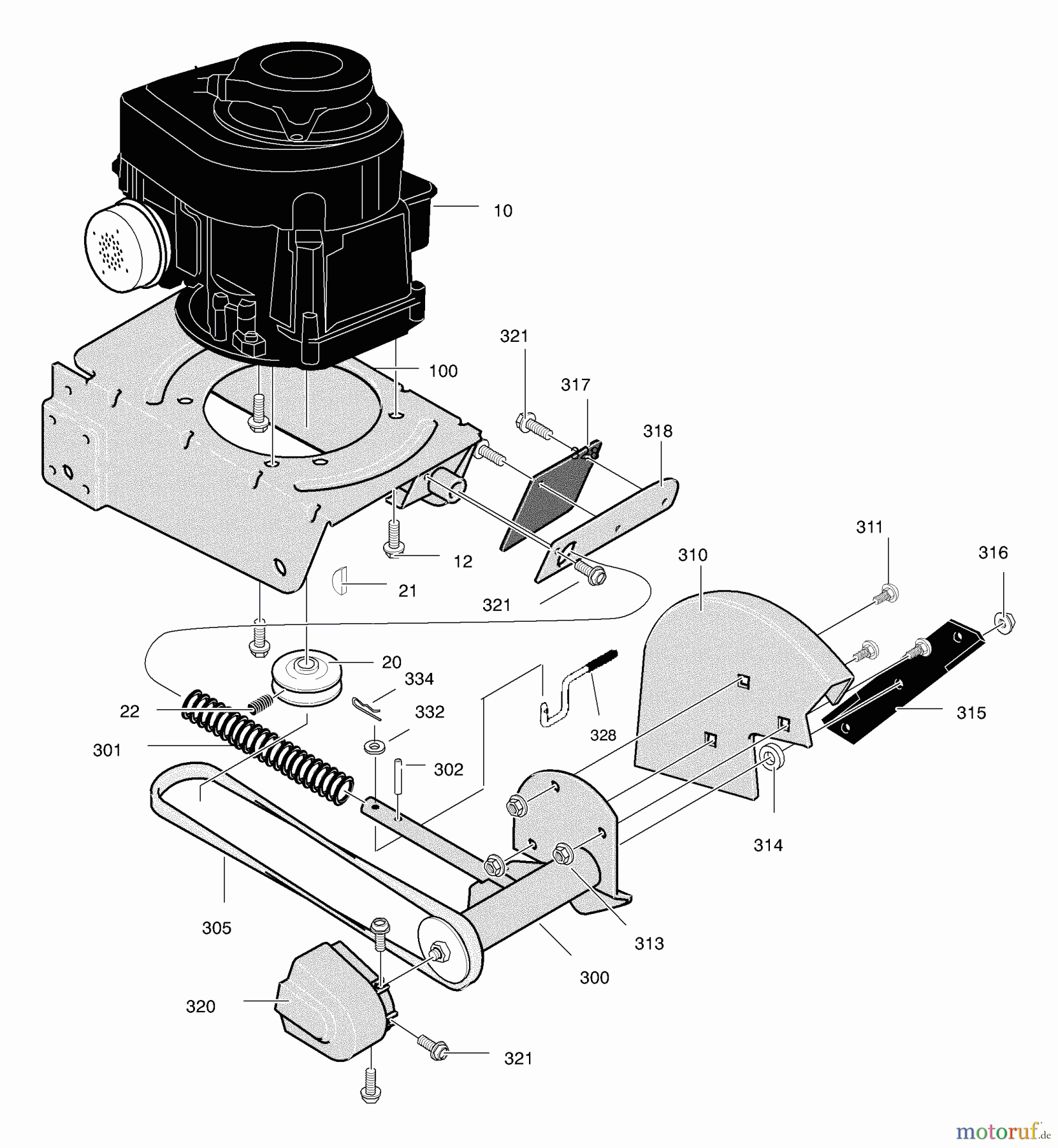 Murray Kantenschneider EV3550x92NA - B&S/Murray Edger (2003) (Walmart) Engine & Blade Assembly